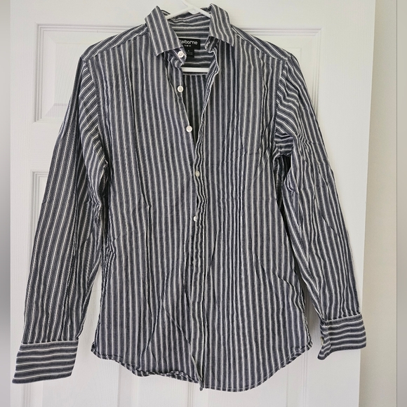 Claiborne Other - Claiborne Men's Black and White Striped Shirt